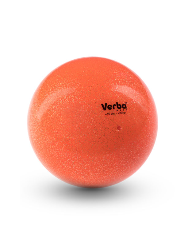 Мяч Verba Sport 15см. с блестками оранжевый
