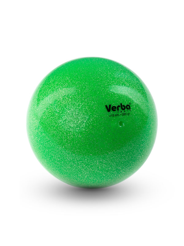 Мяч Verba Sport 15см. с блестками зеленый