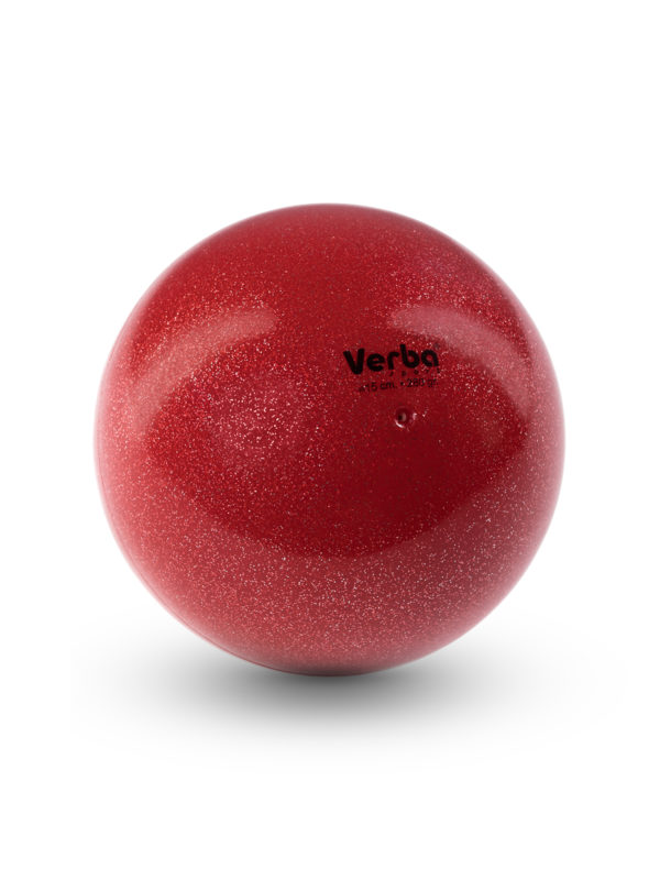 Мяч Verba Sport 15см. с блестками красный