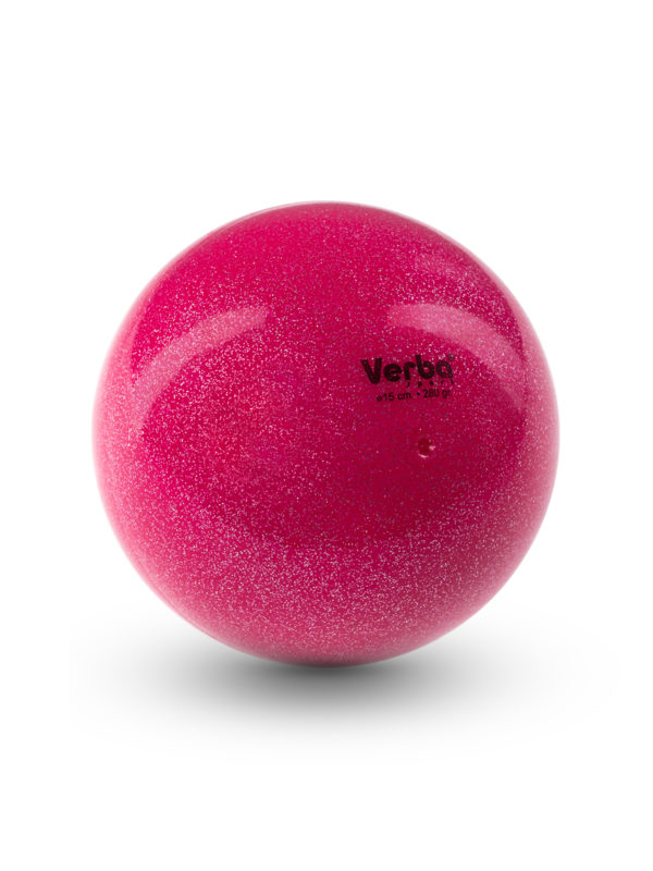 Мяч Verba Sport 15см. с блестками розовый
