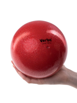 Мяч Verba Sport 15см. с блестками красный