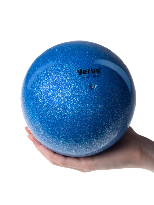 Мяч Verba Sport 15см. с блестками синий