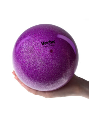 Мяч Verba Sport 15см. с блестками фиолетовый