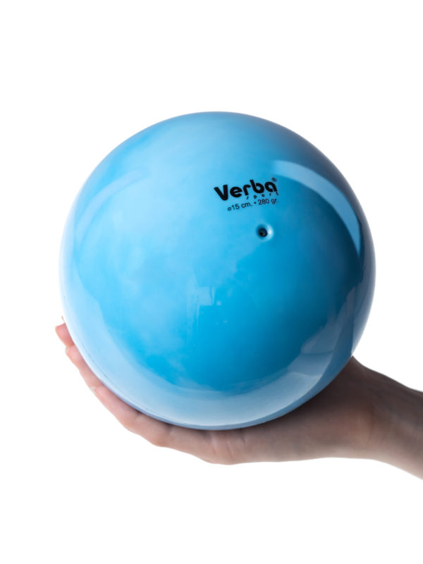 Мяч Verba Sport 15см. однотонный голубой