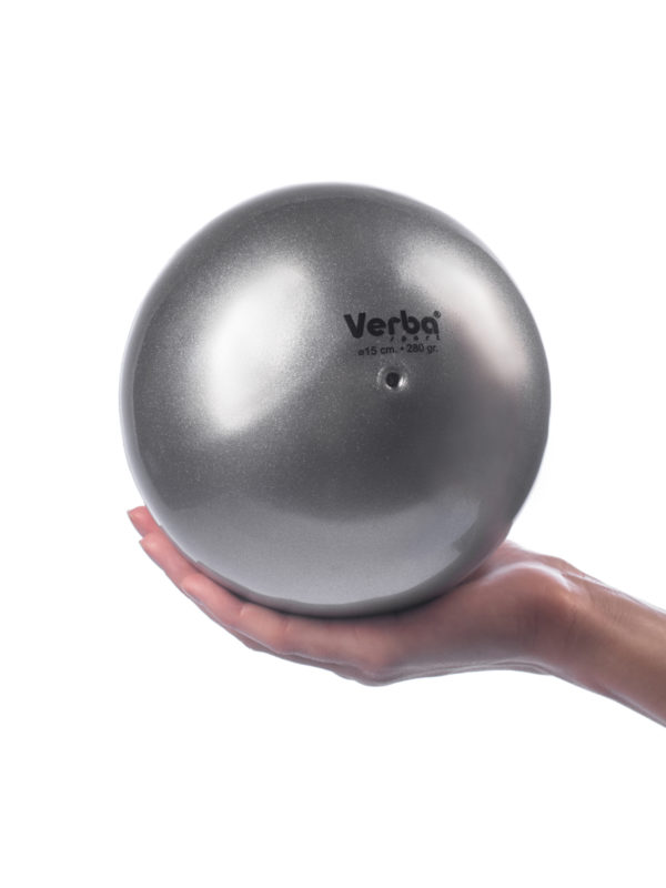 Мяч Verba Sport 15см. металлик серебро