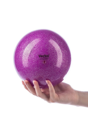 Мяч Verba Sport 16см. с блёстками фиолетовый