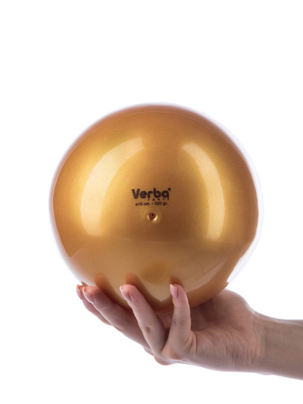 Мяч Verba Sport 16см. металлик золото