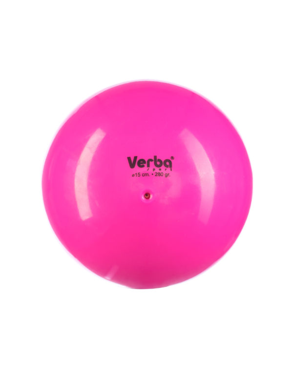 Мяч Verba Sport 15см. однотонный розовый неон