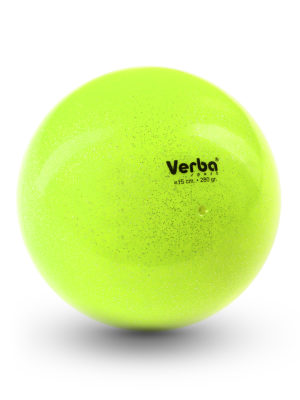 Мяч Verba Sport 15см. с блестками лимонный